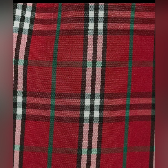 J.Marie Rayna Embroidered Plaid Cap Sleeve Ruffle Neck Top - Picture 13 of 13